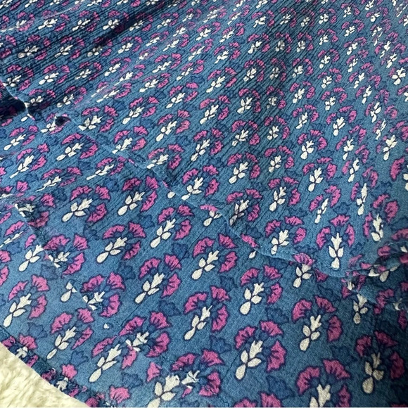 Maison Scotch Tropical Drift Silk Blend Skirt Blue Pink Patterned Tiered Lined L - Picture 4 of 7